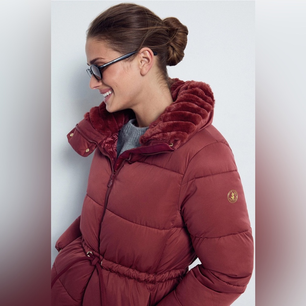 SAVE THE DUCK Quilted Puffer Jacket in Burgundy - Picture 3 of 12